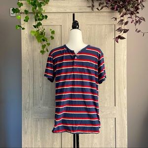 4 for $20 🖤 OBEY Striped Henley Tee